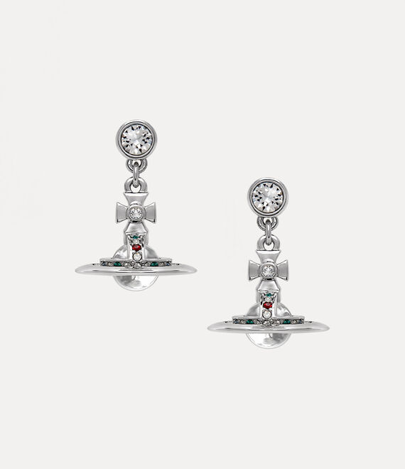 Vivienne Westwood New Petite Orb Earrings in PLATINUM